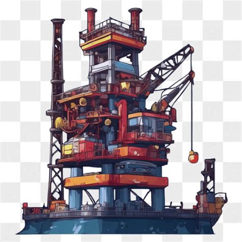 Download Offshore Oil Rig Cartoon Illustration Cartoons Online ...