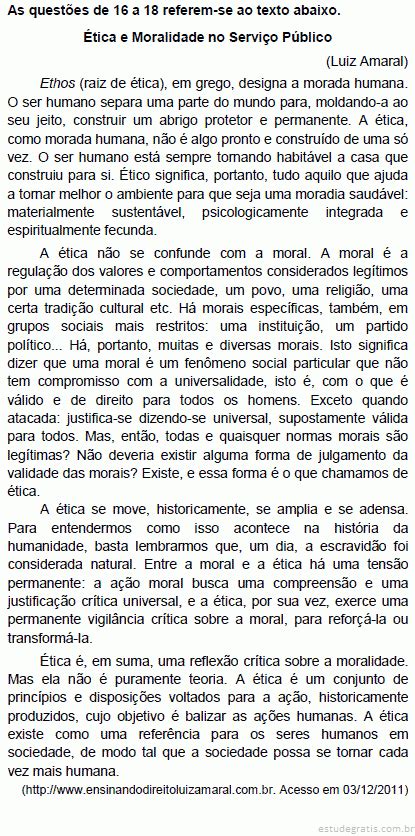 Assinale a opção que apresenta um argumento do autor em