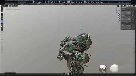 Rigged Robot Arms Blender 2 82a Version Free VR AR Low Poly 3D