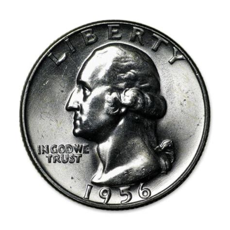 1956 D Washington Silver Quarter 25c BU Brilliant Uncirculated Hot