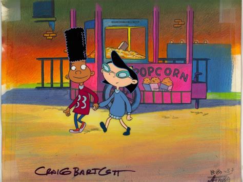 Original Hey Arnold Animation Production Cel And Hand Painted