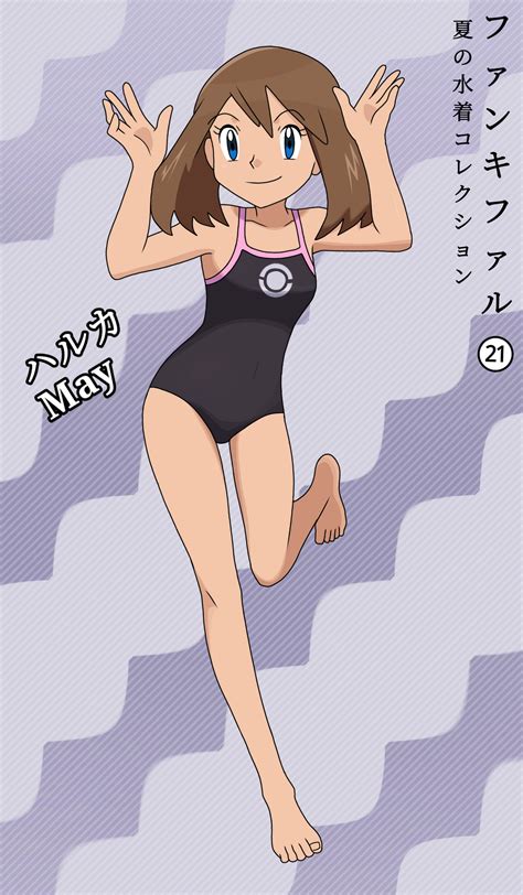 Comm Pokemon Trainer May One Piece Swimsuit By Fankifalu On Deviantart