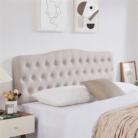 Amazon Iroomy Upholstered Queen Headboard Button Diamond Tufted