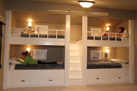 Quad Bunk Beds With Stairs - Barn mirror wall decor