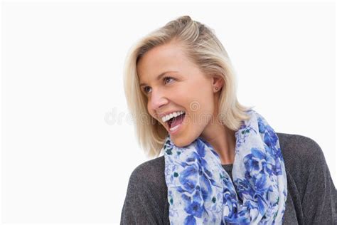 Fit Laughing Blonde In White Bikini And Straw Hat Holding Beach Ball