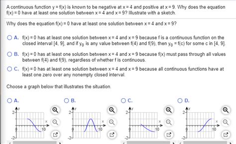 Answered A Continuous Function Y F X Is Known To Be Negative At X