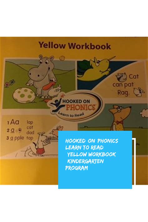 Hooked On Phonics Learn To Read Yellow Workbook Kindergarten Program Hooked On Phonics