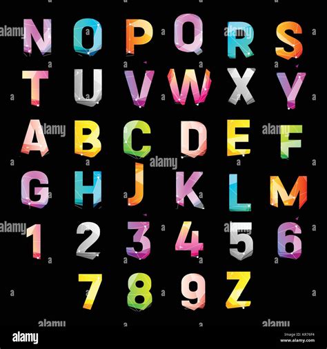 Farbe Alphabet Für Werbeartikel Leuchtend Bunte Gebrochenen Buchstaben