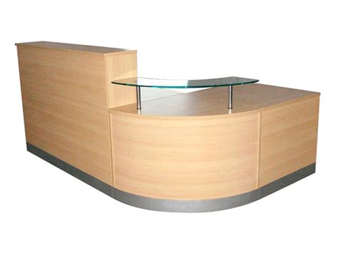 Elite Curved Corner Reception Unit Beech