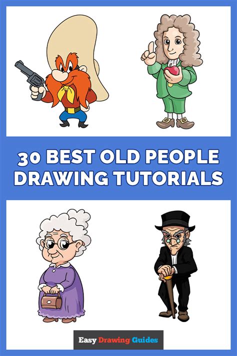 How To Draw Old People 30 Step By Step Drawing Tutorials