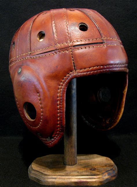 Early Old Antique 1930s Reach Nd Leather Football Helmet Vintage