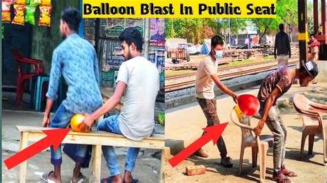 Popping Balloon Blast In Public Seat Prank Update Viral Popping