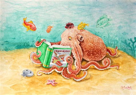 Octopus Reading A Book JordanLadikos