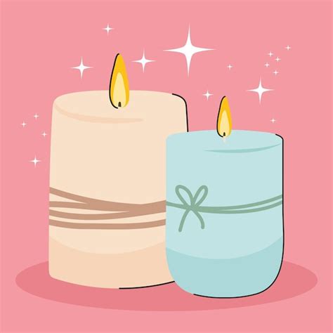 Premium Vector Burning Candles Illustration