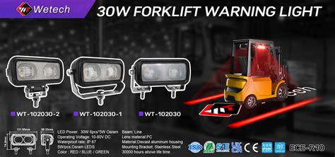 W High Quality Line Beam Red Zone Forklift Warning Lights Line Beam