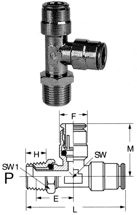 Brass Push Connect To Male NPT Tees 2636 Hydraulic Supply Co