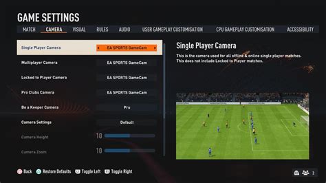 La mejor configuración de cámara y controlador de FIFA 23