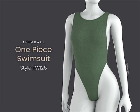 One Piece Swimsuit Printable Sewing Pattern Style Tw126 Etsy