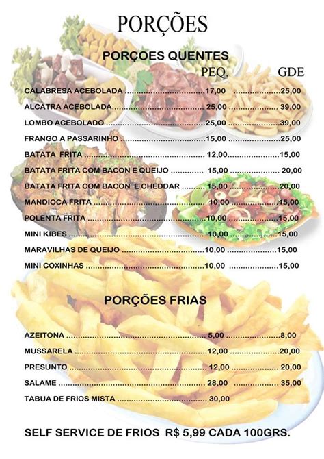 Menu Em Meu Bar Itapetininga