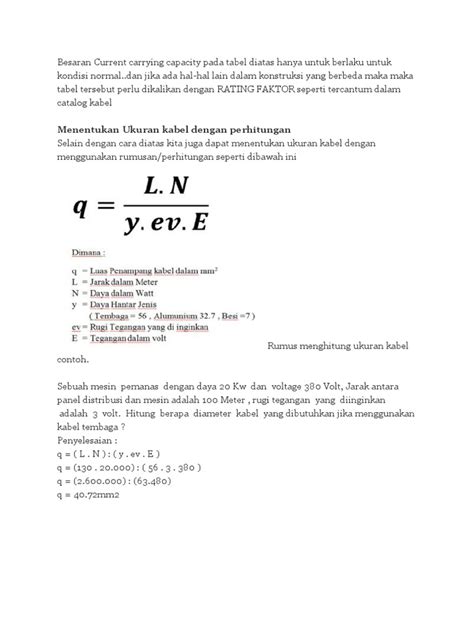 Pdf Daya Hantar Kabel Dokumen Tips