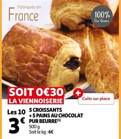 Promo Croissants Pains Au Chocolat Pur Beurre Chez Auchan Supermarch