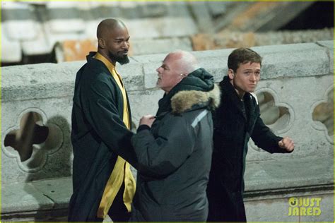 Taron Egerton Jamie Foxx Film Robin Hood Night Scenes In Croatia