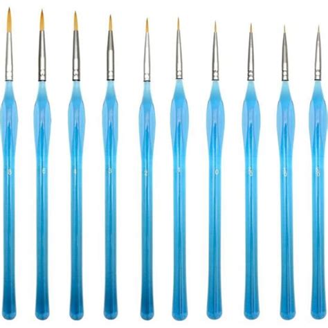 Détail Pinceaux Peinture 10 Pcs Pinceau Fin Pinceau Maquette