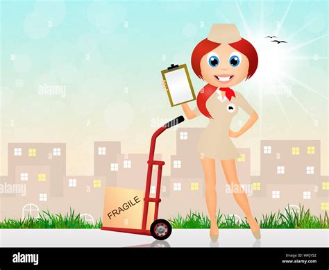 Cartoon delivery cargo van hi-res stock photography and images - Alamy