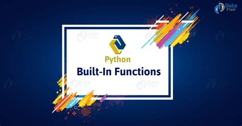 Python Built In Functions With Syntax And Examples Dataflair