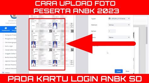 CARA UPLOAD FOTO PESERTA PADA KARTU LOGIN ANBK 2023 YouTube