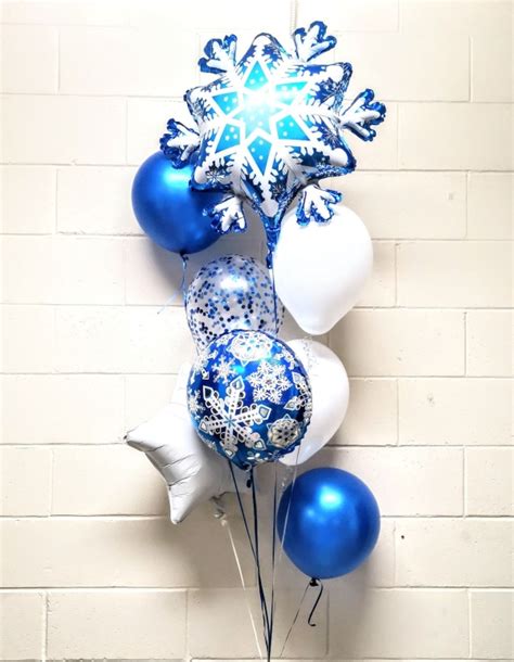 Snowfall Snowflake Blizzard Balloon Bouquet Balloons Vancouver Jc