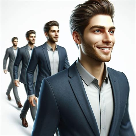 Premium Psd Hyper Realistic Vector Art Trendy Male Walking Business