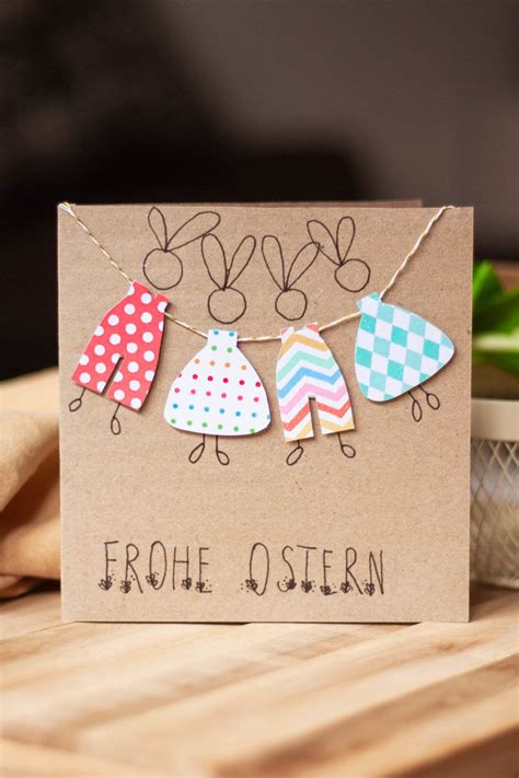 Einfache Osterkarte Basteln Diy Idee Limostand De Ostern In