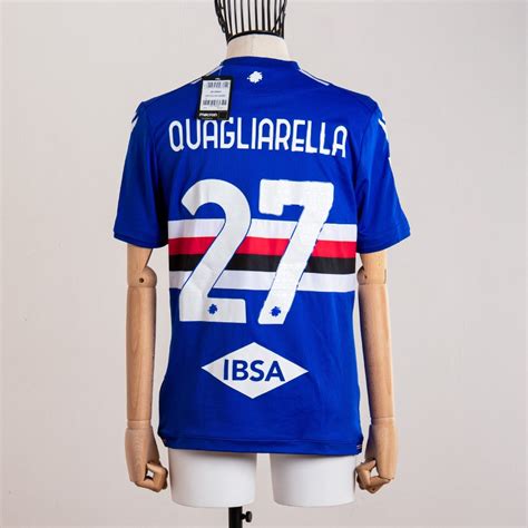 Maglia Home Sampdoria Quagliarella 27 2021 2022 Autografata