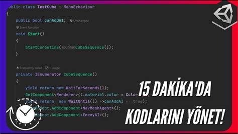 Coroutine Ler Le Kodlarini Y Net Unity Youtube