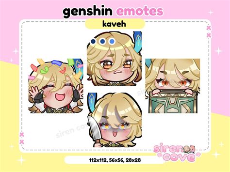 Kaveh Emote Pack Genshin Impactfor Twitch Discord And Youtube