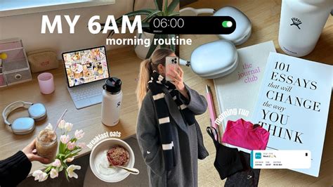 My 6am Weekday Morning Routine Early Morning Run Productive Habits And Grwm Youtube