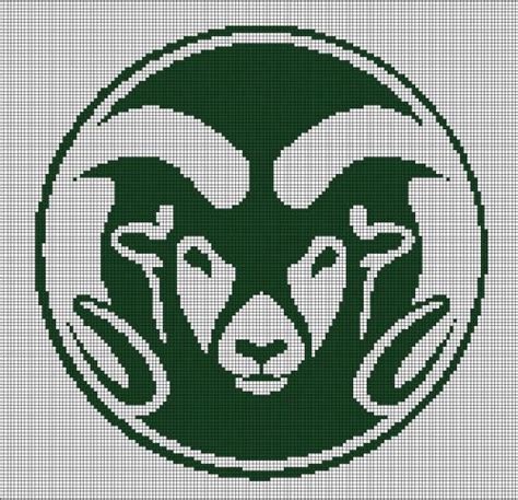 Colorado State Rams College Ncaa Logo Cross Stitch Pattern In Pdf