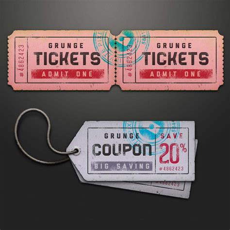 Free Ticket Coupon Mockup Mockuptree