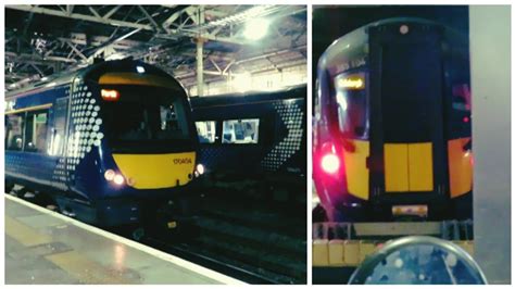 Scotrail Class 385 Arrives Into Edinburgh Waverley And Class 170 Departs For Perth Youtube