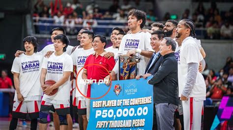 June Mar Fajardo Wins Th Pba Best Player Of The Conference