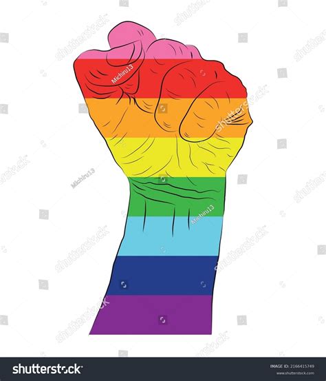 Gilbert Baker Pride Flag Standard Proportions Stock Vector Royalty