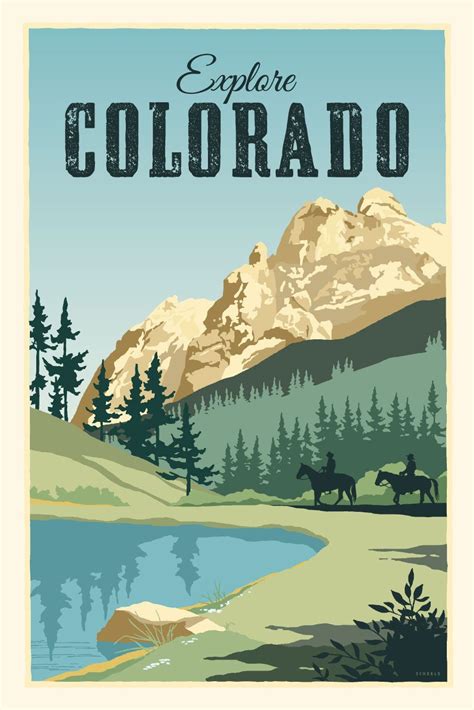 Explorez Le Colorado Affiche De Voyage De Style Vintage Etsy Canada