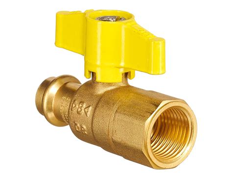 B Press Gas Ball Valve W T Handle 15mm Copper X 15mm Female BSP From Reece