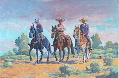 Western Art Mexican Cowboy Charro Cowboy And Horse Etsy