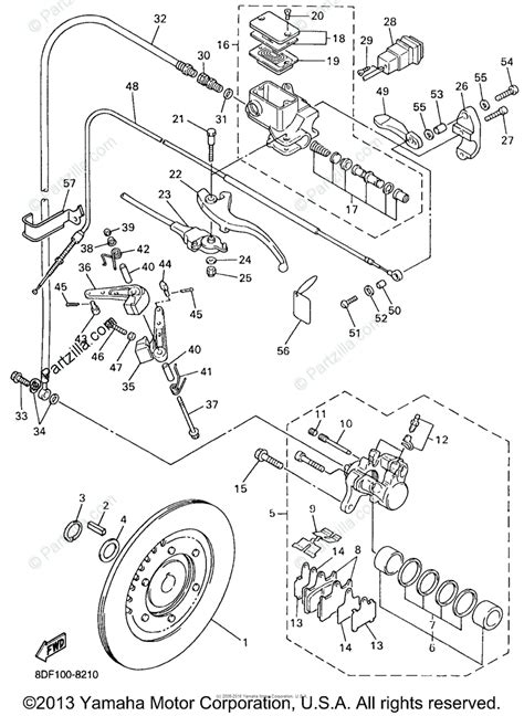 Yamaha Snowmobile 1998 Oem Parts Diagram For Brake