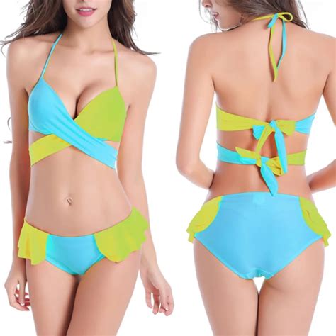 Hwnew Hot Swimwear Bandage Bikini Women S Sexy Bikini Halter Push Up