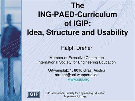 PPT The ING PAED Curriculum Of IGIP Idea Structure And Usability