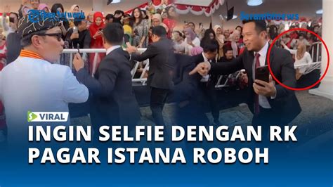 Momen Pagar Istana Merdeka Roboh Akibat Ulah Emak Emak Yang Ingin