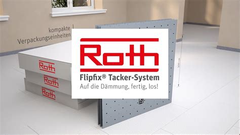 Roth Flipfix Tacker System Zur Verlegung Auf Bauseitiger D Mmung